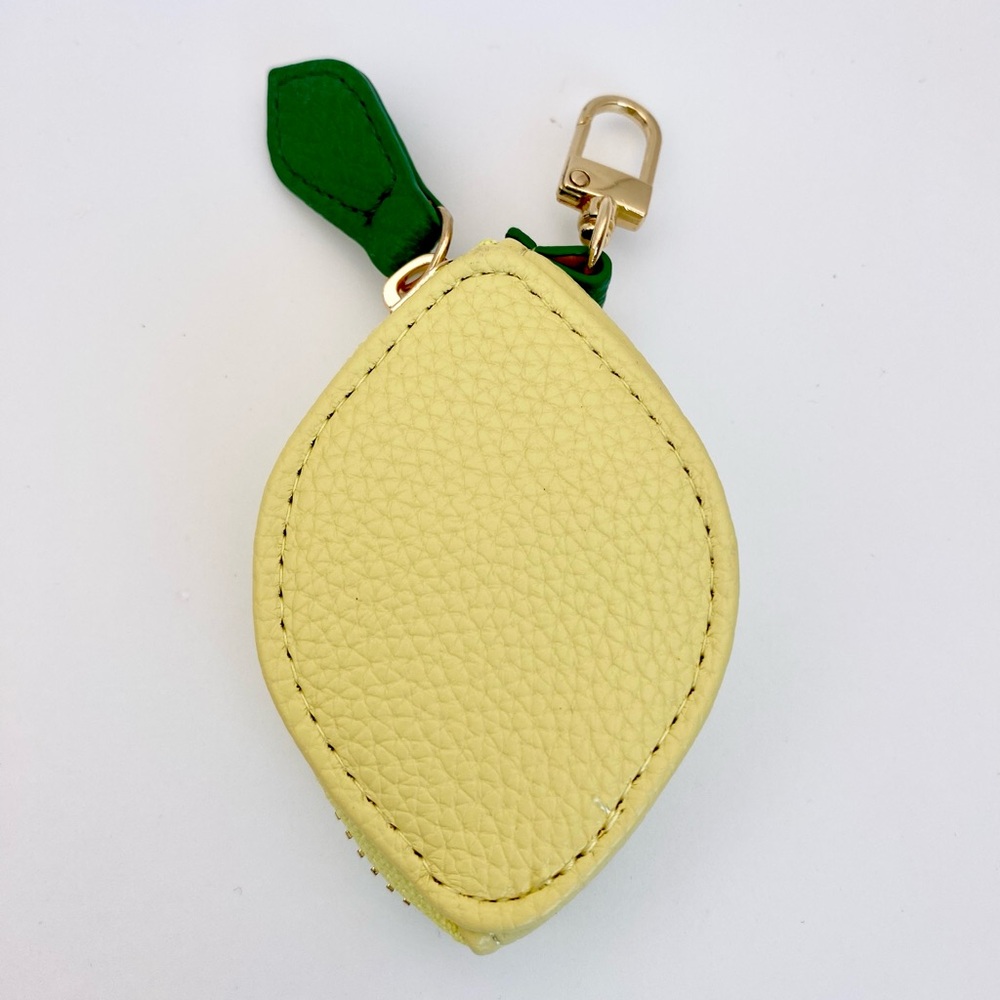 Lemon Coin Purse Keychain Pouch NWOT - Picture 5 of 11